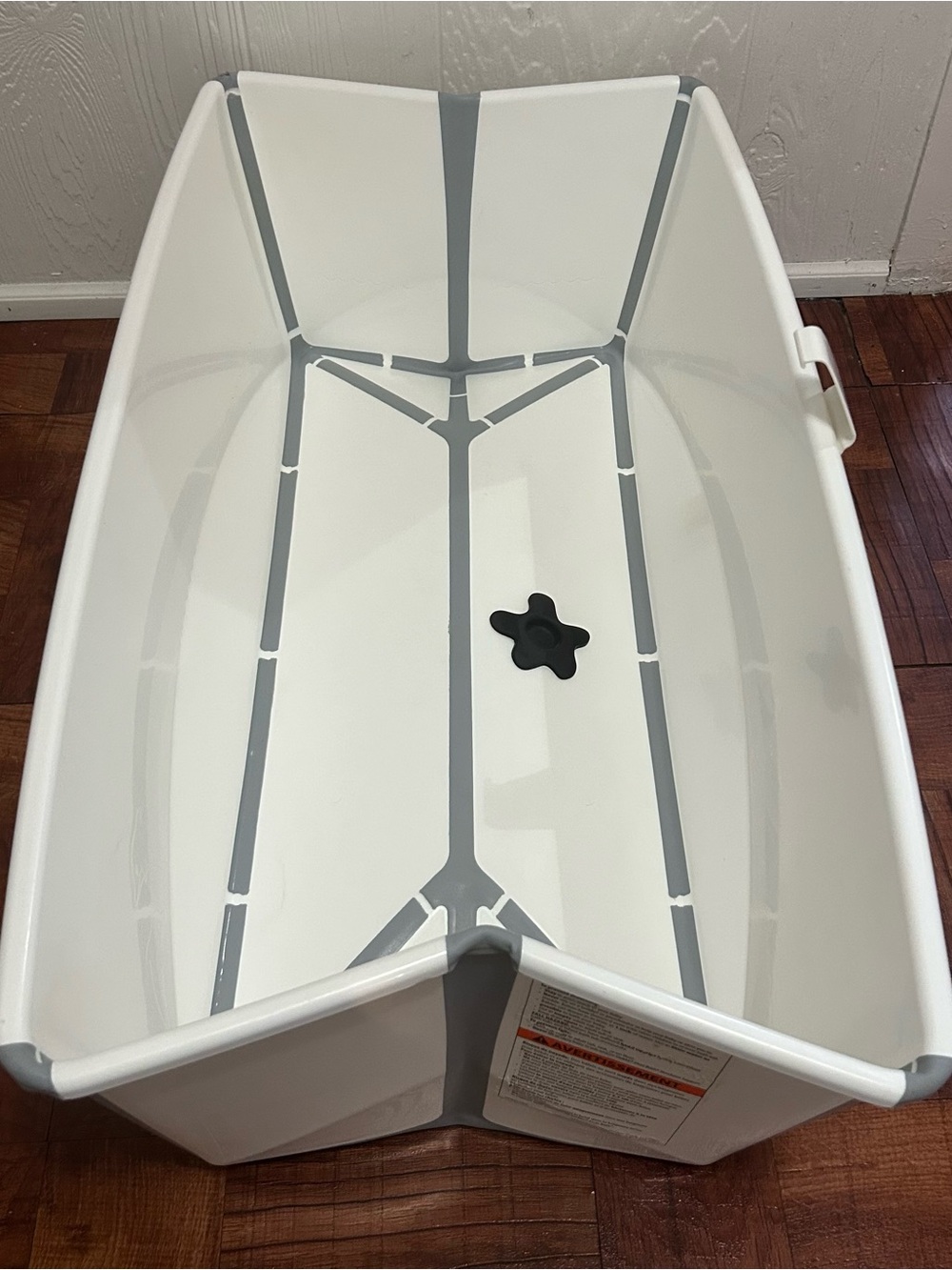 Stokke White & Gray Foldable Baby Bath Tub - Compact Kids Bath